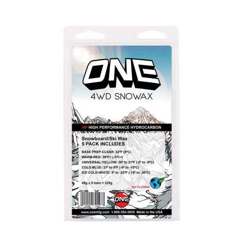 OneBall 4WD Wax - 5 Pack - Warm/Cool/Cold/Ice/Base Prep