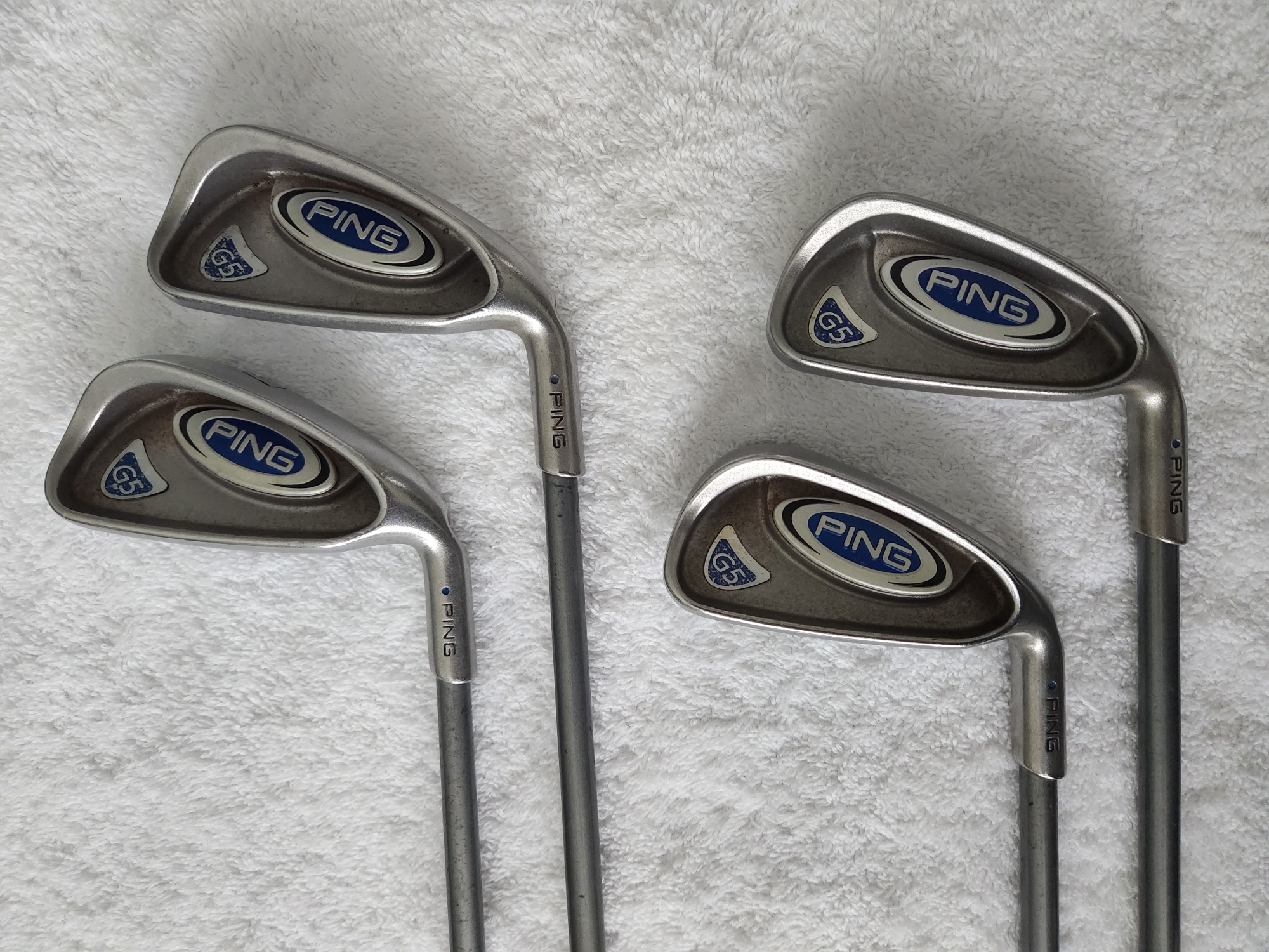 Men's Ping G5 Blue Dot Irons (4, 5, 6 and 7) RH; Graphite Shafts