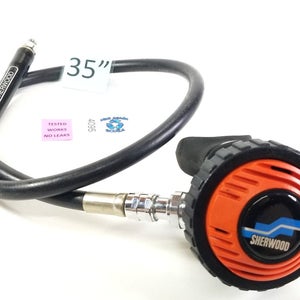 Sherwood Oasis + Octopus Octo 2nd Stage Scuba Diving Regulator 35" hose Orange