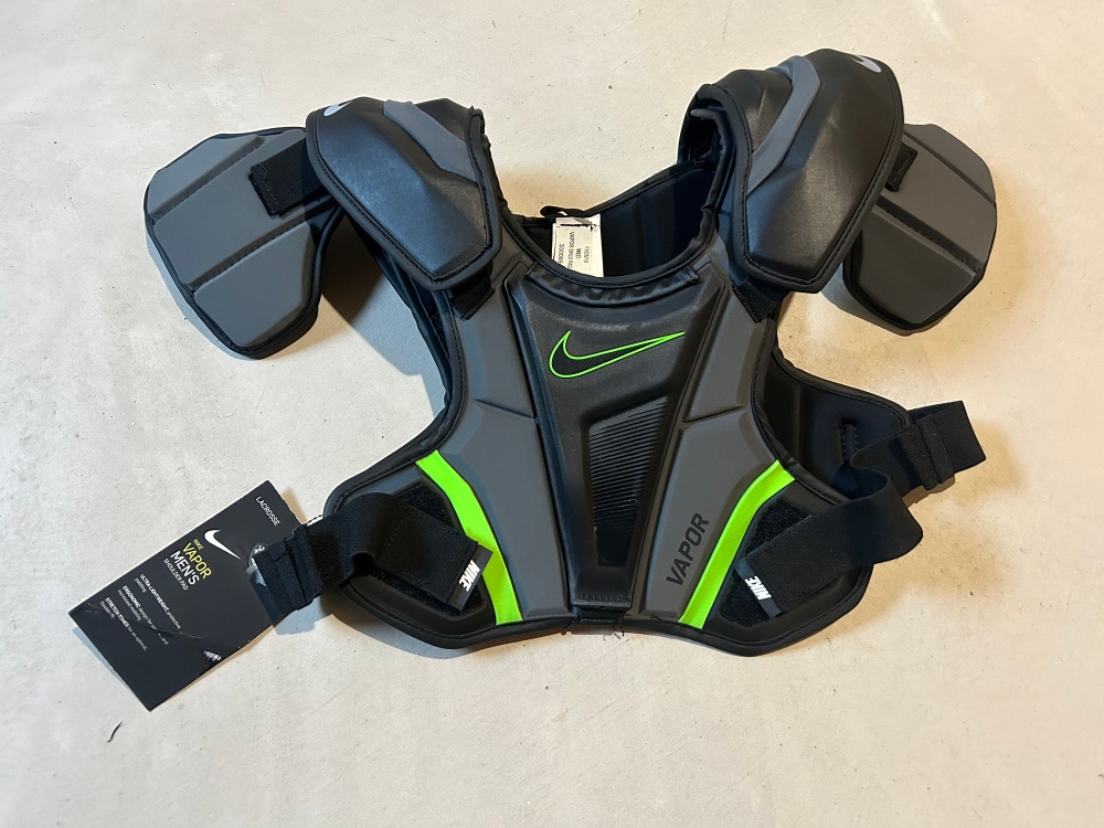 Nike Vapor 2.0 Lacrosse Shoulder Pad Liner Mens Medium/M Black Grey Green
