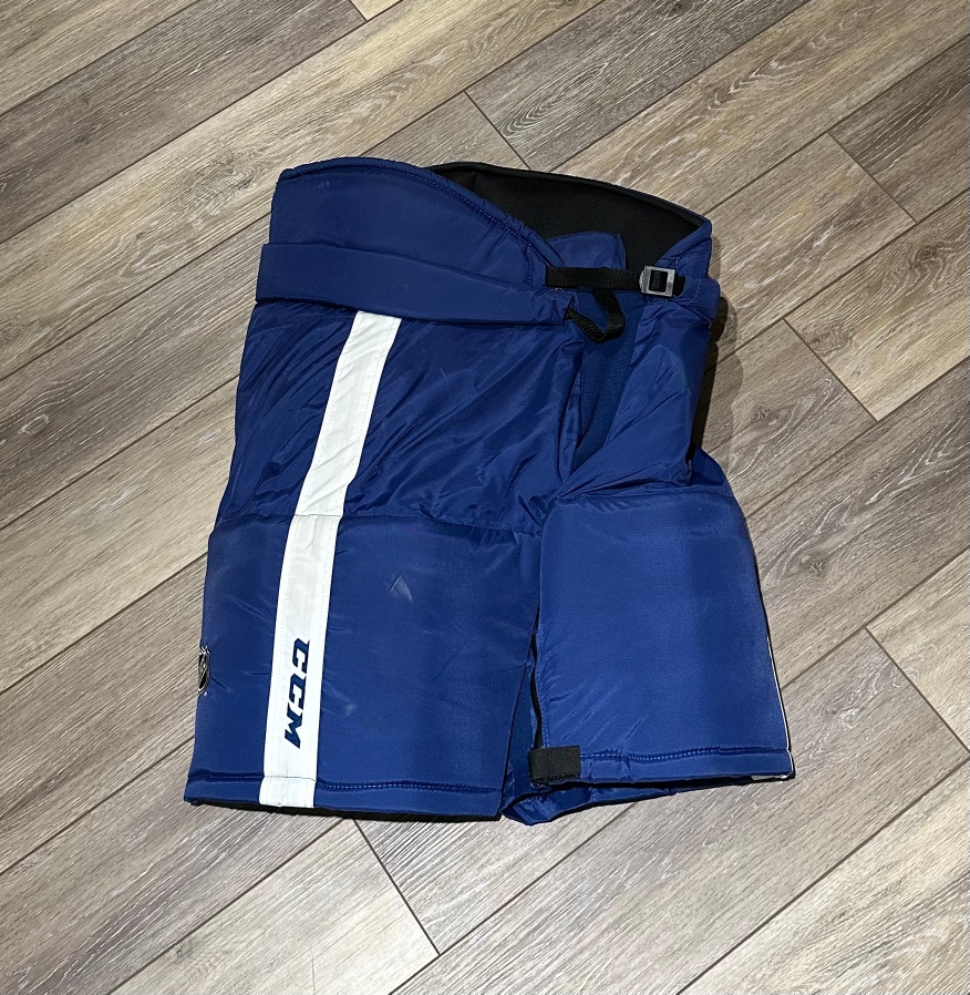 Pro Stock Toronto Maple Leafs CCM HP70 Hockey Pants (Blue/White)