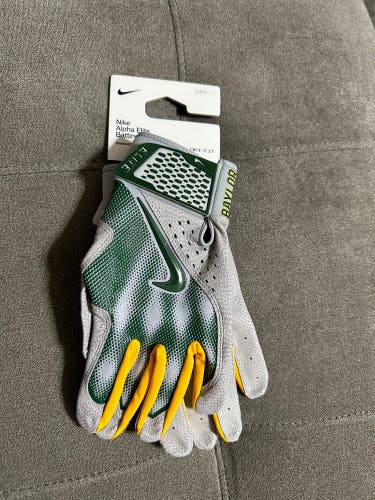 Nike Alpha Elite Baylor Dri-Fit Batting Gloves Sz L