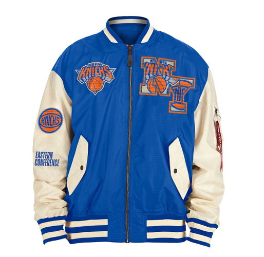 New Era Knicks Alpha Collection Reversible Jacket Blue White Size XL, XXL  New Men's XL