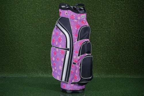 TABOO FASHION CART BAG 14 WAY TOP DIVIDERS GOLF BAG, FLORAL PINK WOMEN'S/ LADIES