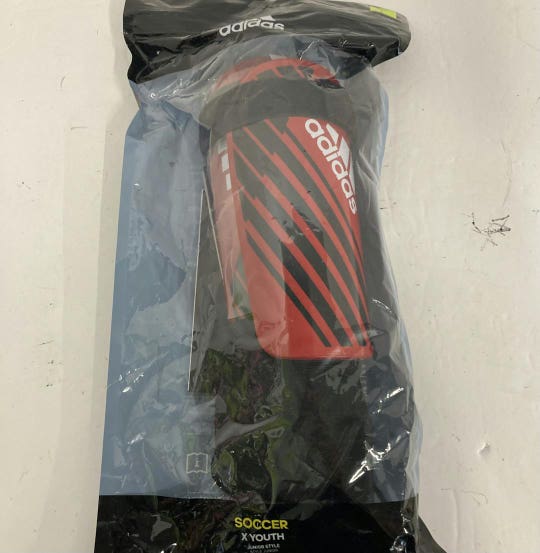 Used Adidas Large Red Soccer Shin Guards