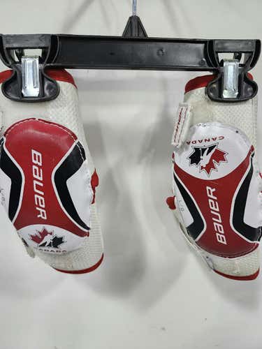 Used Bauer Canada Lg Hockey Elbow Pads