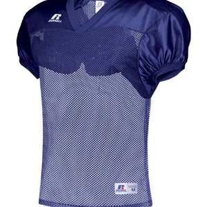 Russell Athletic Youth Boys S096BWK M Royal Mesh Football Practice Jersey New