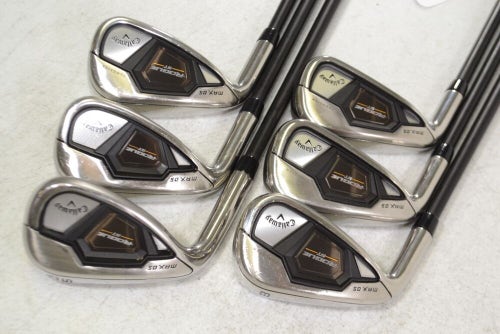 LEFT HANDED Callaway Rogue ST MAX OS Lite 6-PW,SW Iron Set Ladies Graph #170637