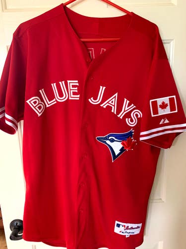Authentic MLB Toronto Blue Jays #19 José Bautista Canada Day Jersey