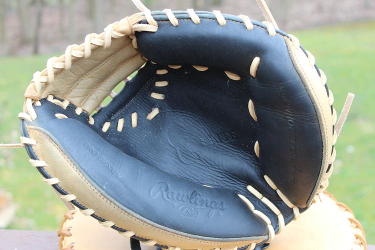 Used Rawlings Right Hand Throw Catcher's Gold Glove Elite Baseball Glove 32.5"