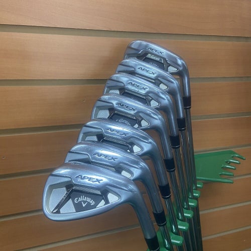 Callaway Apex 21 Forged Iron Set 5-PW + AW Elevate ETS 95 Stiff Steel Golf Clubs