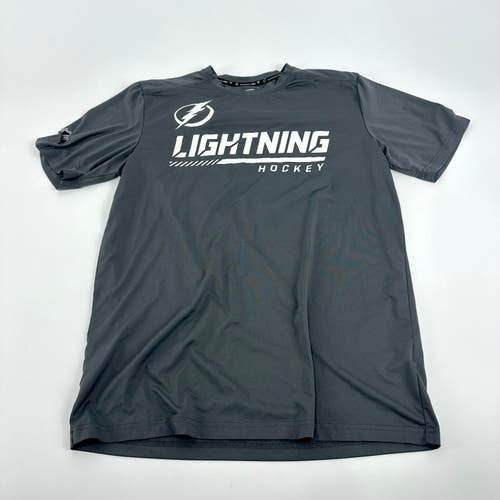 Brand New Grey Tampa Bay Lightning Fanatics Short Sleeve Shirt  | #TBL277