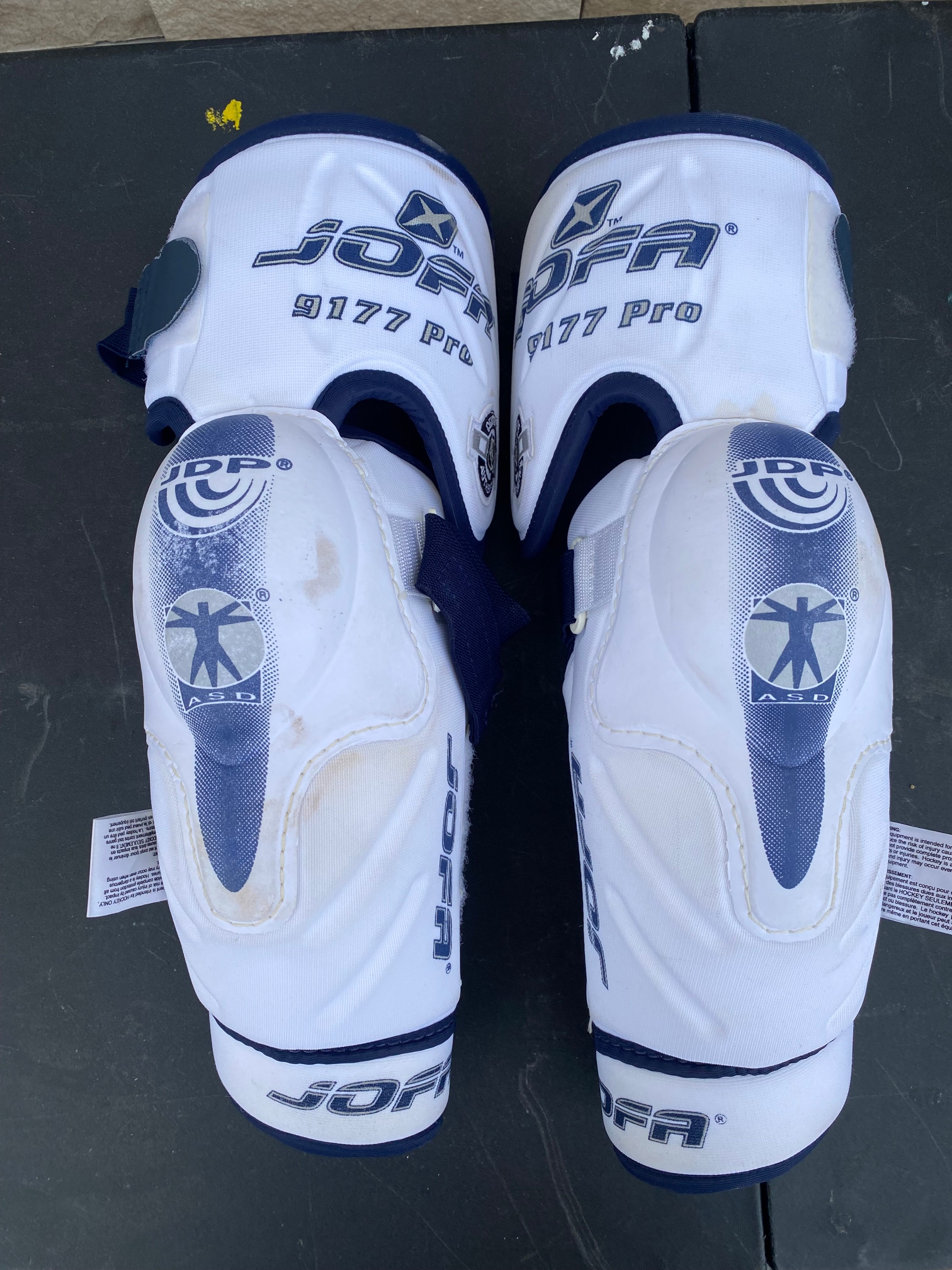 Reebok JOFA 9177 Pro Stock Hockey Elbow Pads Size 6 Large Extended Foream Pads 3979