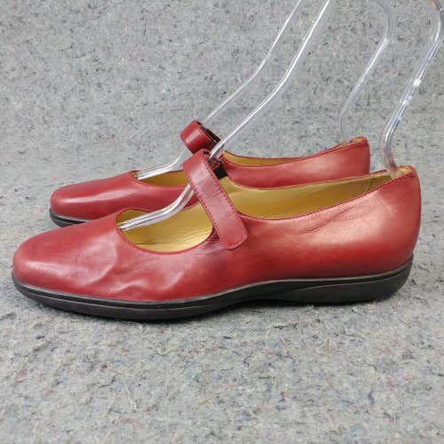 Sudini Womens 11 Comfort Shoes Slip On Red Leather Loafers Casula Career Italy