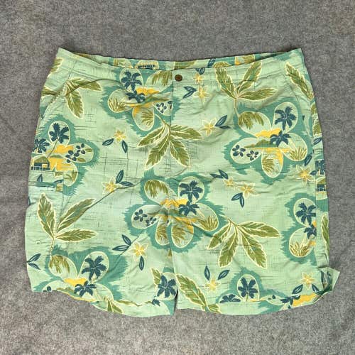 Tommy Bahama Mens Swim Trunks Large Green Floral Board Shorts Shorts Mesh Lined