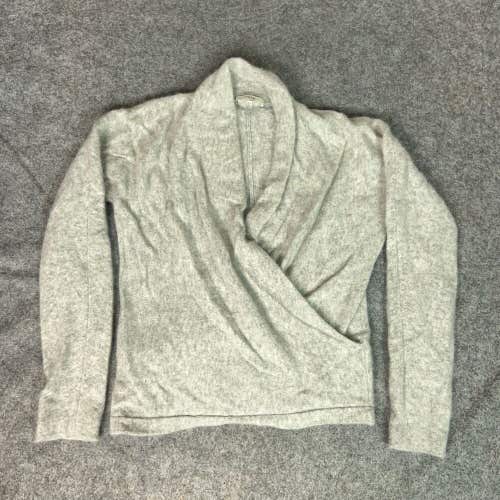 Vince Womens Sweater Small Gray Cashmere Wrap Cozy Soft Classic Career Top