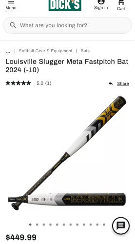 Used 2024 Louisville Slugger Meta 31in (-11)