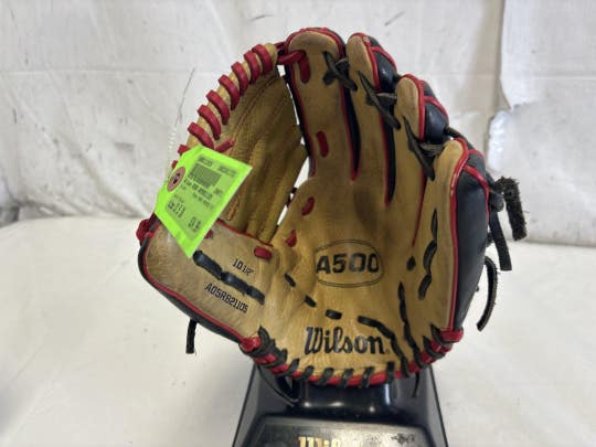 Used Wilson A500 A05rb21105 10 1 2" Leather Junior Baseball Fielders Glove
