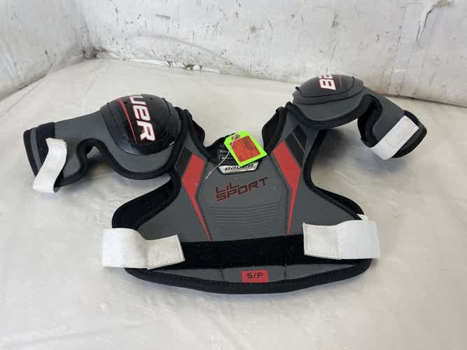 Used Bauer Lil Sport Youth Sm Hockey Shoulder Pads Age 3-5