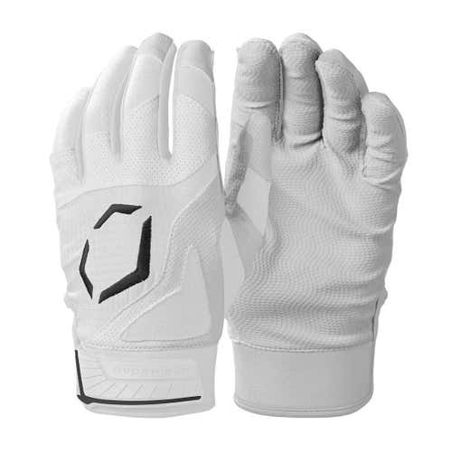 New Evoshield Srz-1 Batting Gloves White Junior Lg