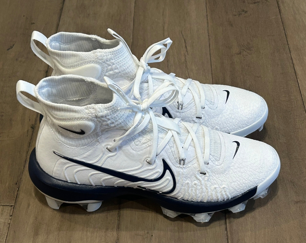 Size 7 Men’s Nike Alpha Huarache NXT MCS White Navy Baseball Cleats