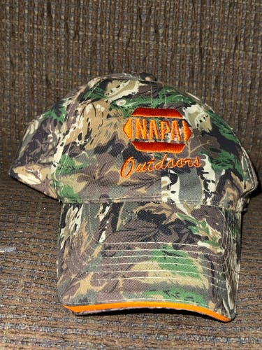 Napa Know How Auto Parts Outdoors Hat Velcro Adjustable Camo Hunting Style Mens Used