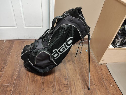 Ogio Grom 8 Divider Golf Dual Strap Stand Bag Grey/Black