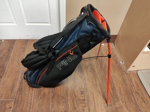 Ping L8 Lightweight E2 Golf Dual Strap Stand Bag Blue/Black/Orange