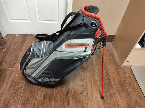Callaway Golf Dual Strap Stand Bag Grey/Black/Orange w Raincover