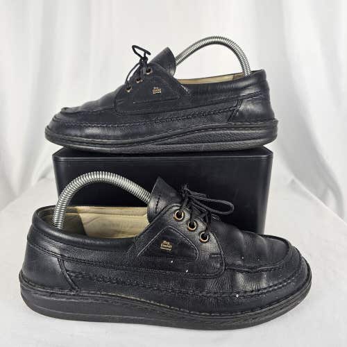 Finn Comfort York Black Leather Long Wingtip Derby Shoes Size 39, Womens 8.5