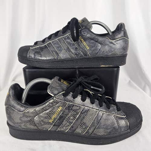 Adidas Superstar East River Rival B34376 Black Snakeskin Men's Trainers Size 8.5