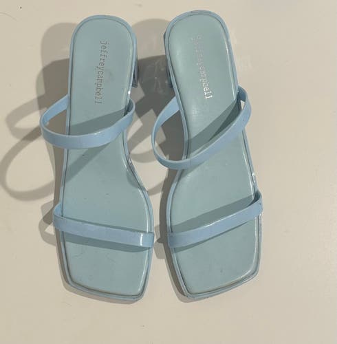 Jeffrey Campbell light blue jelly heels size 8