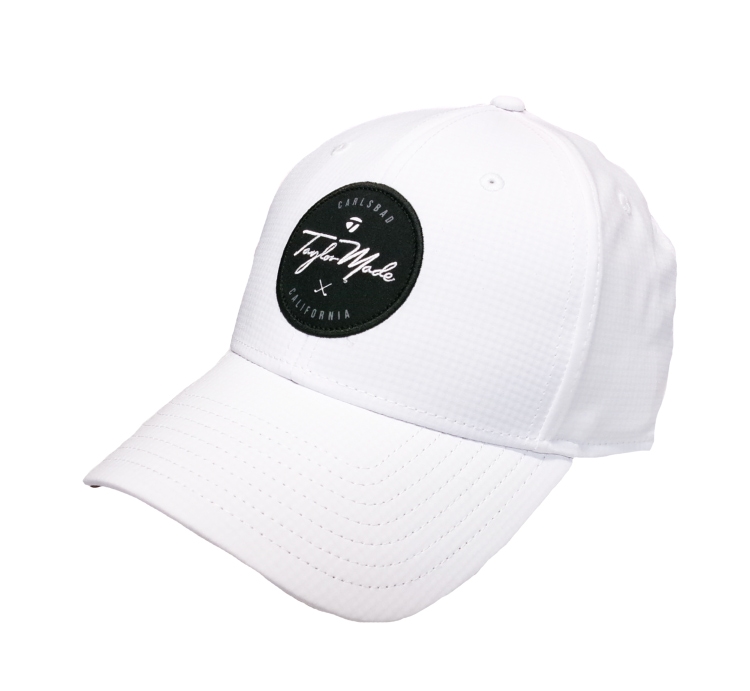 NEW TaylorMade Circle Patch Radar White Adjustable Golf Hat/Cap