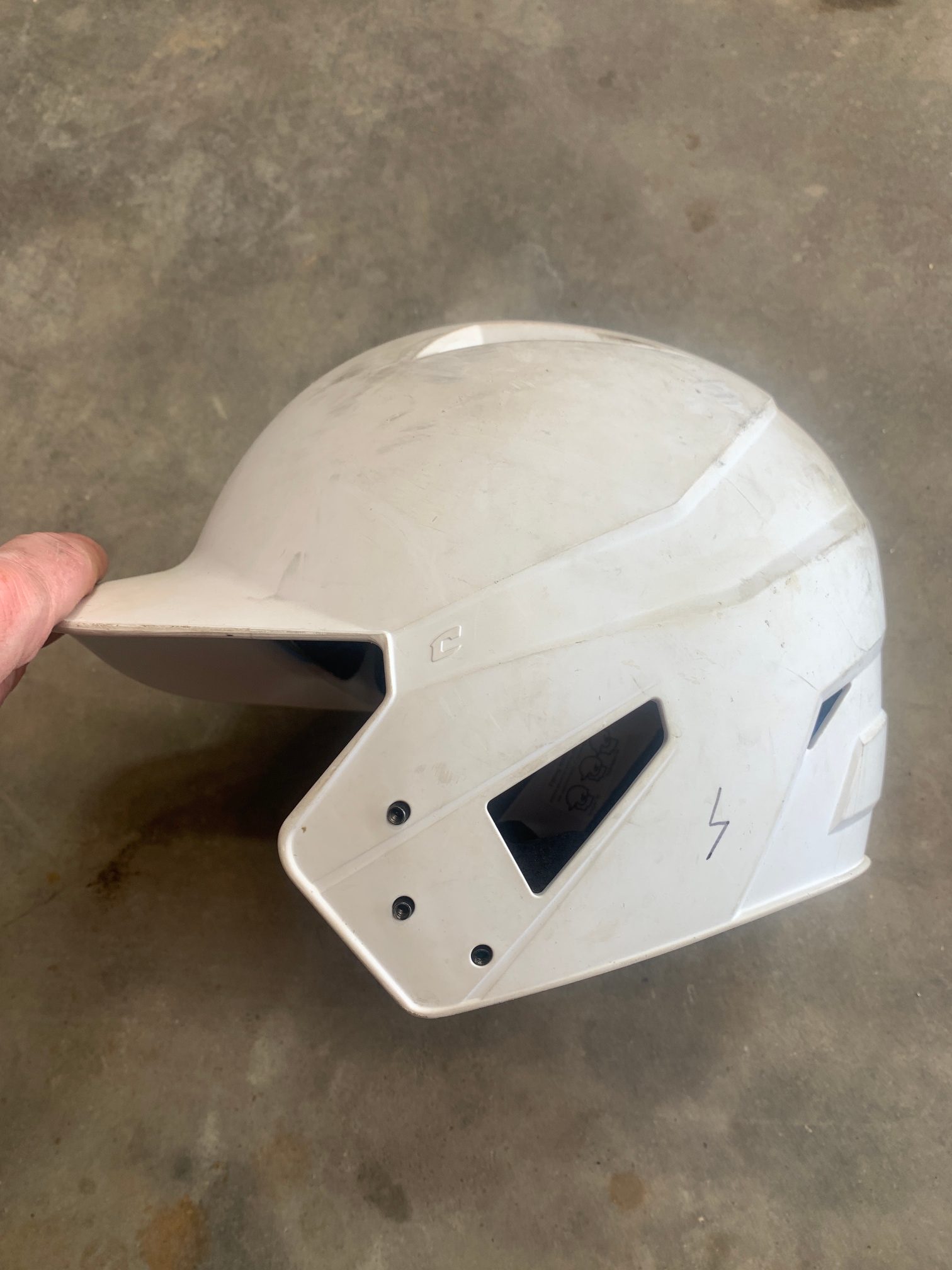 Baseball 7- 7 1/2 Champro Batting Helmet white used