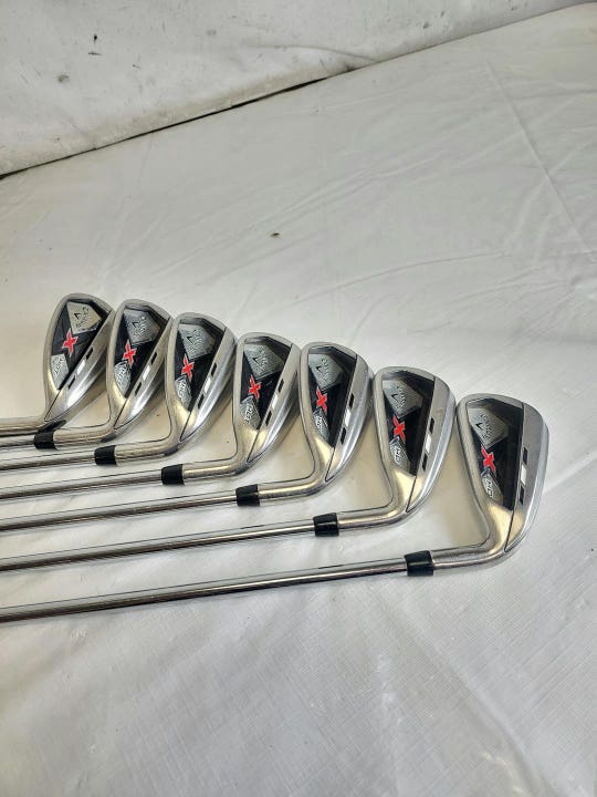 Used Callaway X Hot N-14 5i-aw Uniflex Steel Shaft Golf Iron Set Irons