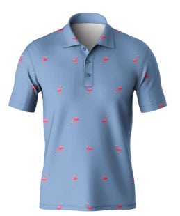 Obnoxious Golf brand - The Flamingo golf polo - Gray New XXXXL Men's Shirt
