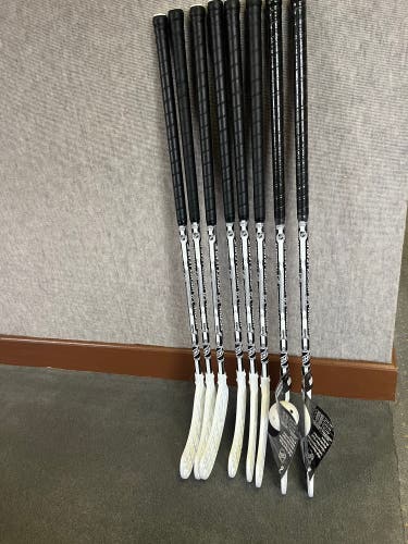 1 Set Of 8 NHL Branded Floorball Sticks Straight Blade