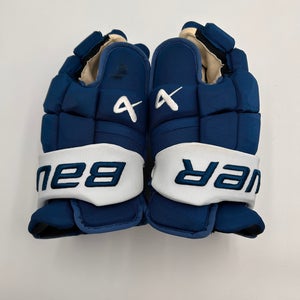 Lightly Worn Colorado Avalanche Toews Bauer 14" Pro Stock Supreme Mach Gloves