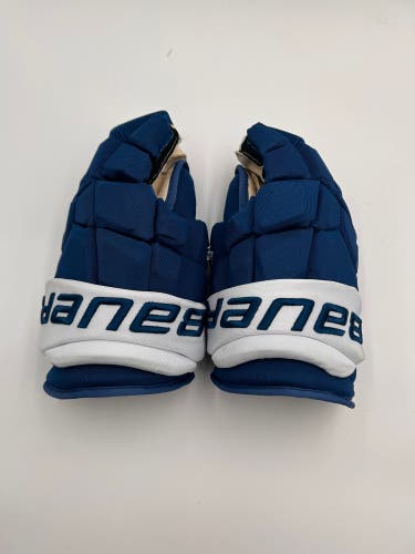Lightly Worn Colorado Avalanche Rodrigues Bauer 13" Pro Stock Supreme Ultrasonic Gloves