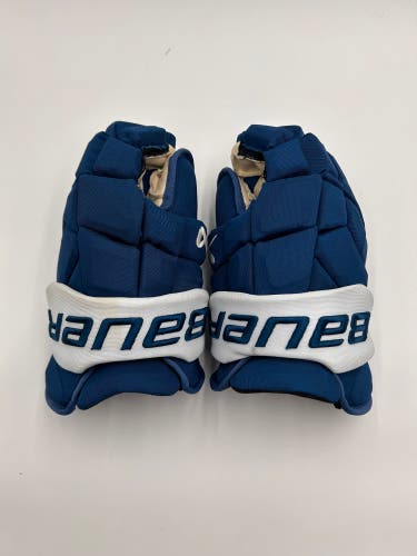 Lightly Used Colorado Avalanche Toews Bauer 14" Pro Stock Supreme Mach Gloves