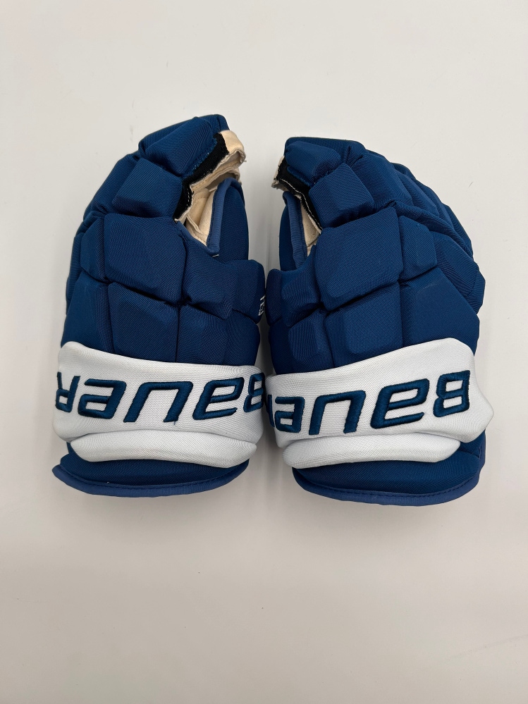 Lightly Used Colorado Avalanche Cogliano Bauer 13" Pro Stock Supreme Ultrasonic Gloves