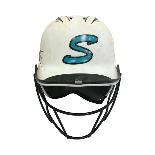 Used Mizuno Mbh250 White L Xl Baseball And Softball Helmets