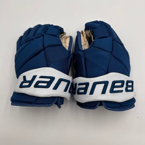 Lightly Used Colorado Avalanche Johnson Bauer 14" Pro Stock Vapor Hyperlite Gloves