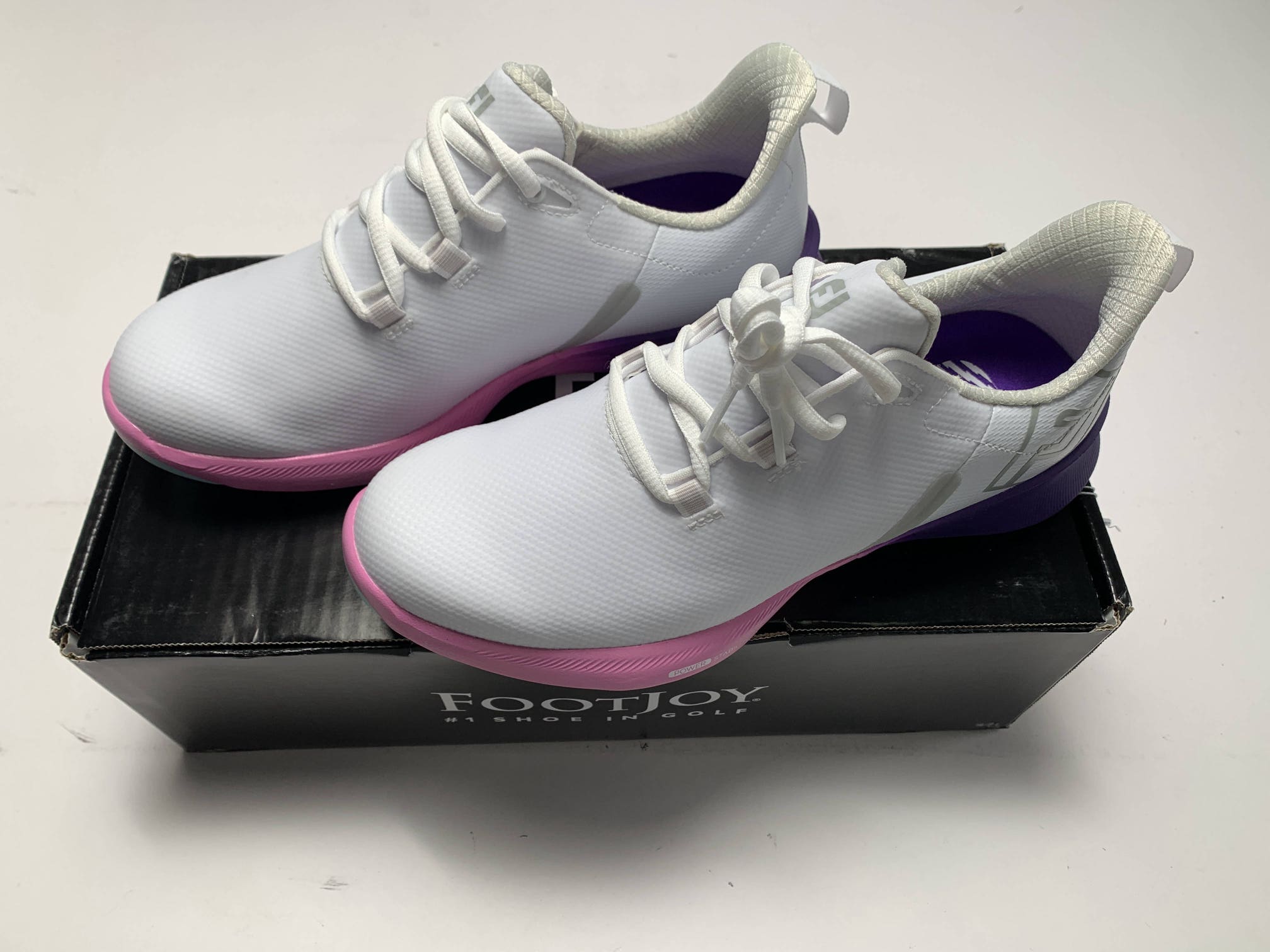 FootJoy FJ Fuel Sport Golf Shoes White Pink Purple Women's SZ 6.5 (90547)