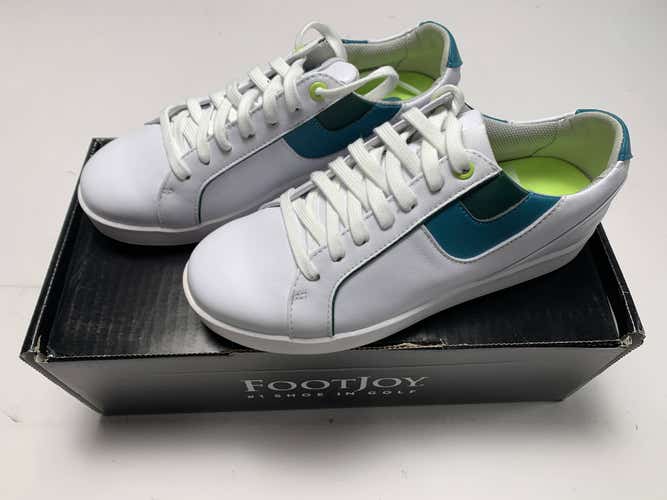 FootJoy FJ Links Golf Shoes White Blue Green Women's SZ 7 (98157)