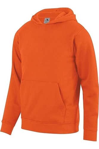 Russell Athletic Youth Unisex Size Large Bright Orange Hooded Sweatshirt New