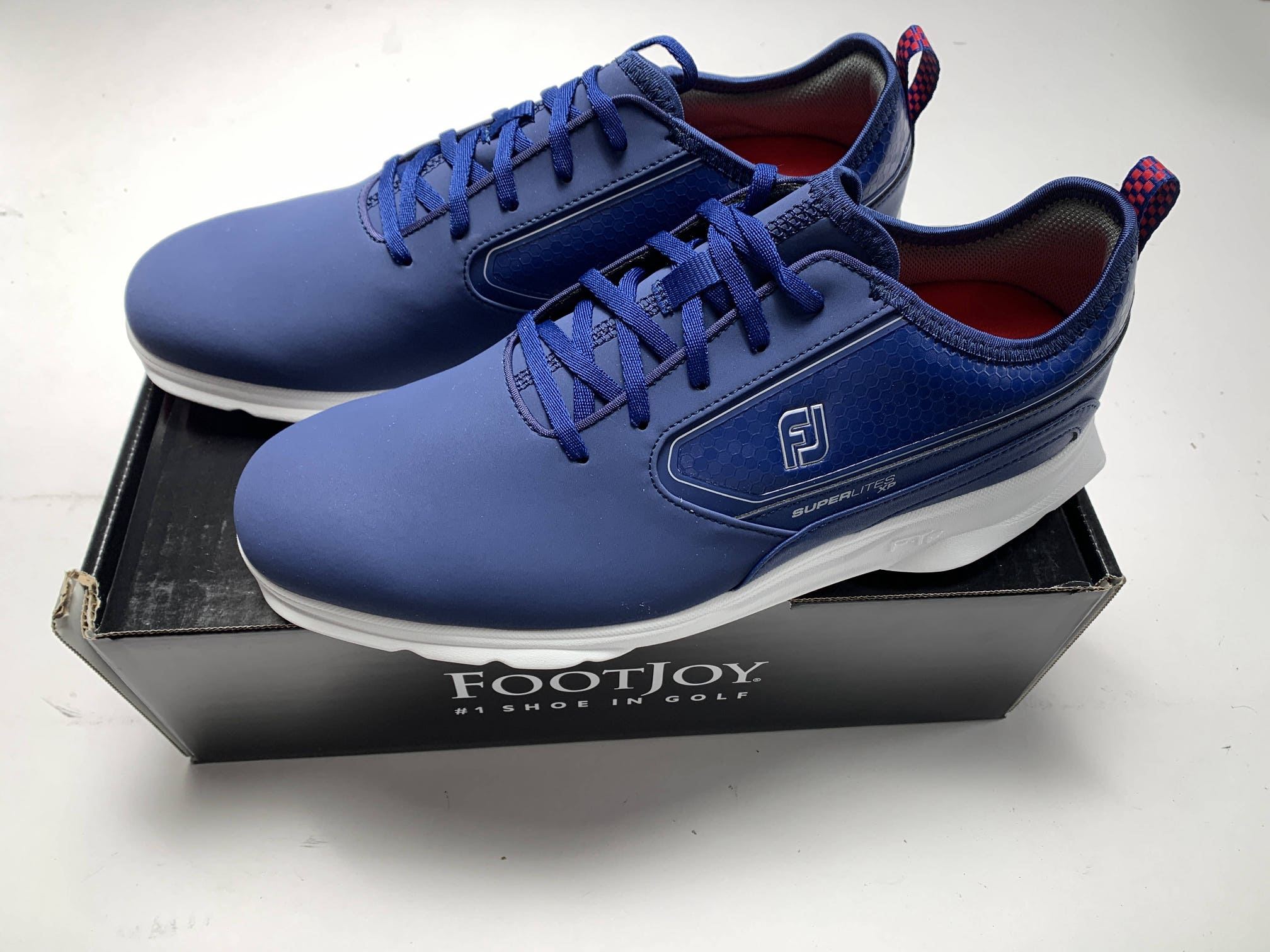 FootJoy Superlites XP Golf Shoes Blue Red White Men's SZ 10.5 (58090)