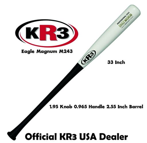 New 2024 KR3 PRO 243 Eagle Magnum 34  inch Wood Bat características de El modelo Eagle Magnum C243