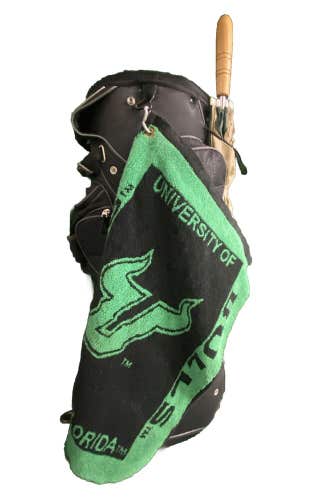 USF Golf Bundle Wilson Bag 14-Way 11 Pocket + Covers/Towel/Umbrella, Claw Marker