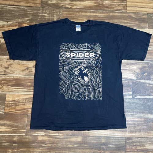 Vintage 90s Fishing Spider Wire Graphic T-Shirt Mens Size XL RARE